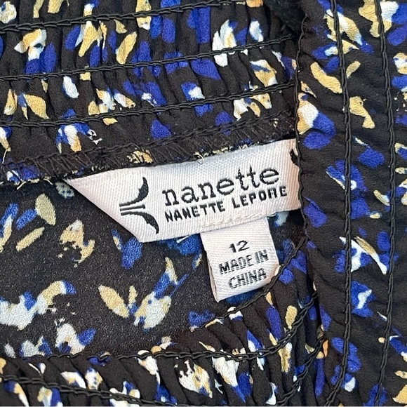 Nanette Lepore Smocked Waist Hi-Lo Midi Dress in Size 12 - Picture 8 of 11